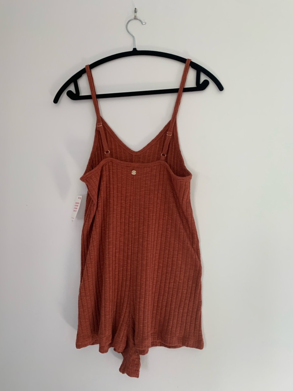 Ribbed Terracotta Roxy Knit Romper - Picture 4 of 5
